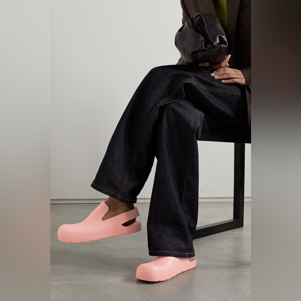 Bottega Veneta Pink Rubber rain  Clog